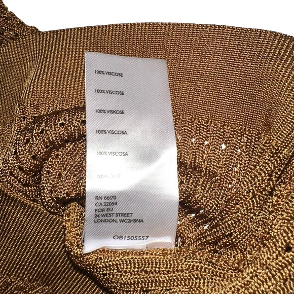 NWT Free People H2O Crew Open Knit Long Sleeve Pullover Top MEDIUM in Tiger Eye - Picture 7 of 9